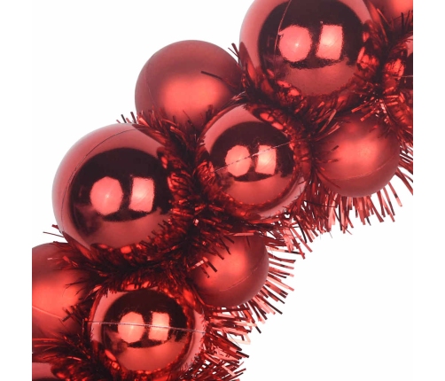 Ziemassvētku Bumbu Vainagi 2 Pcs Sarkana 33 X 33 X 7 Cm Vidaxl