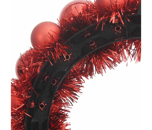 Ziemassvētku Bumbu Vainagi 2 Pcs Sarkana 33 X 33 X 7 Cm Vidaxl