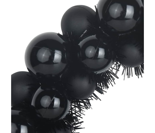 Ziemassvētku Bumbu Vainagi 2 Pcs Melna 33 X 33 X 7 Cm Vidaxl