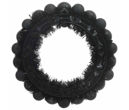 Ziemassvētku Bumbu Vainagi 2 Pcs Melna 33 X 33 X 7 Cm Vidaxl