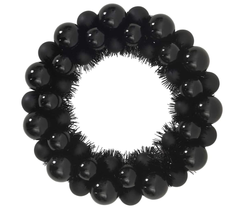 Ziemassvētku Bumbu Vainagi 2 Pcs Melna 33 X 33 X 7 Cm Vidaxl