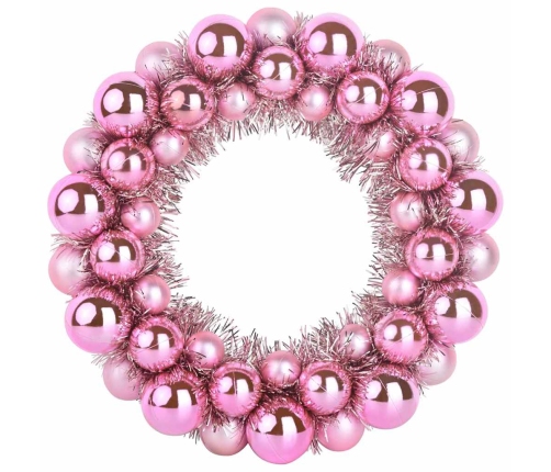 Ziemassvētku Bumbu Vainagi 2 Pcs Rozā 33 X 33 X 7 Cm Vidaxl