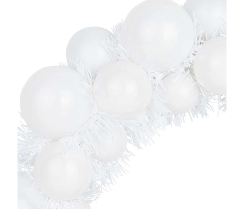 Ziemassvētku Bumbu Vainagi 2 Pcs Balts 33 X 33 X 7 Cm Vidaxl