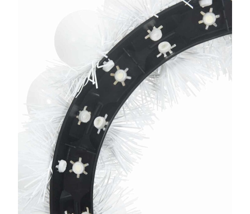 Ziemassvētku Bumbu Vainagi 2 Pcs Balts 33 X 33 X 7 Cm Vidaxl