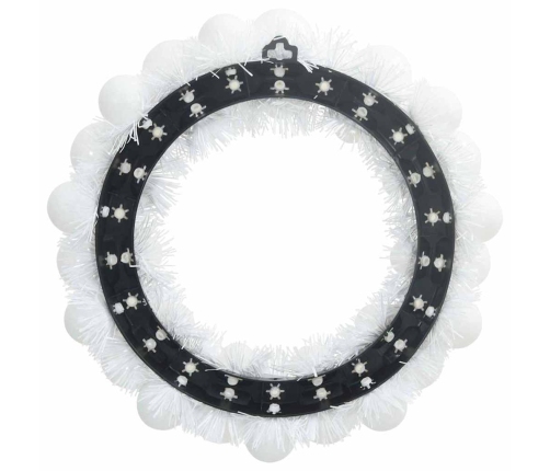 Ziemassvētku Bumbu Vainagi 2 Pcs Balts 33 X 33 X 7 Cm Vidaxl