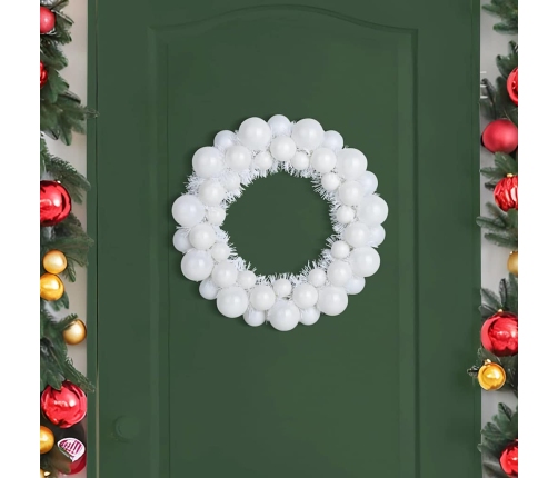 Ziemassvētku Bumbu Vainagi 2 Pcs Balts 33 X 33 X 7 Cm Vidaxl