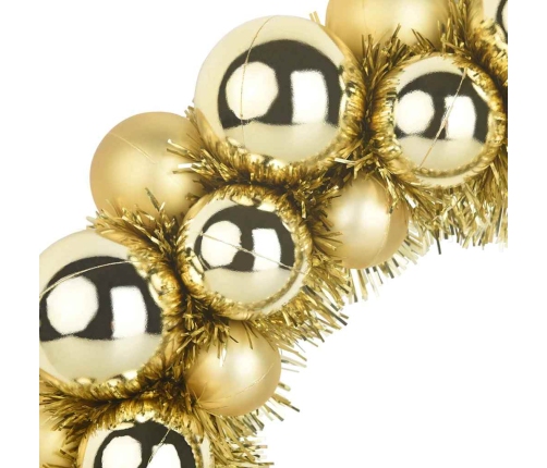 Ziemassvētku Bumbu Vainagi 2 Pcs Zelts 33 X 33 X 7 Cm Vidaxl