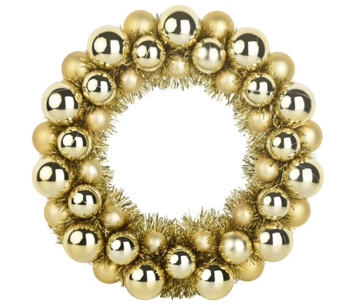 Ziemassvētku Bumbu Vainagi 2 Pcs Zelts 33 X 33 X 7 Cm Vidaxl