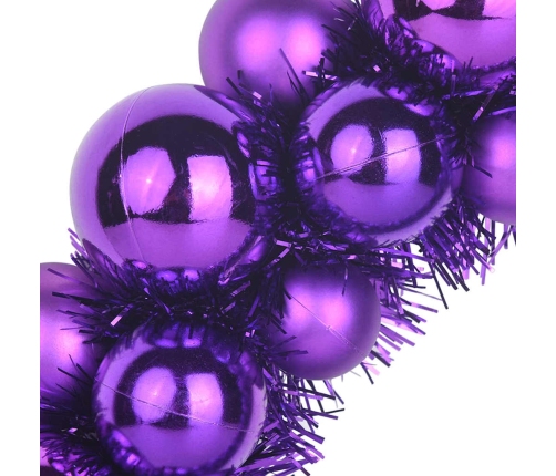 Ziemassvētku Bumbu Vainagi 2 Pcs Ceriņkrāsa 33 X 33 X 7 Cm Vidaxl