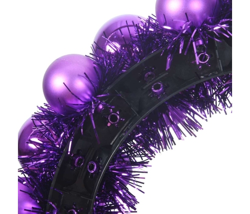 Ziemassvētku Bumbu Vainagi 2 Pcs Ceriņkrāsa 33 X 33 X 7 Cm Vidaxl