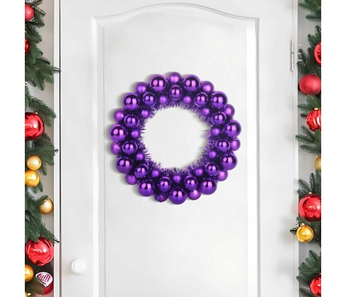 Ziemassvētku Bumbu Vainagi 2 Pcs Ceriņkrāsa 33 X 33 X 7 Cm Vidaxl