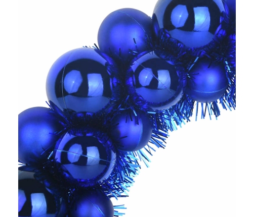 Ziemassvētku Bumbu Vainagi 2 Pcs Zila 33 X 33 X 7 Cm Vidaxl