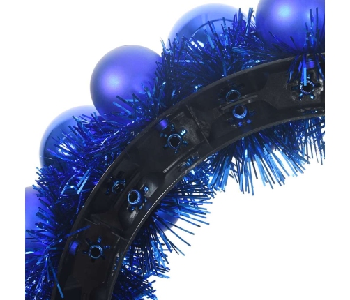 Ziemassvētku Bumbu Vainagi 2 Pcs Zila 33 X 33 X 7 Cm Vidaxl