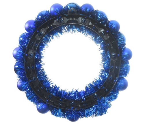 Ziemassvētku Bumbu Vainagi 2 Pcs Zila 33 X 33 X 7 Cm Vidaxl