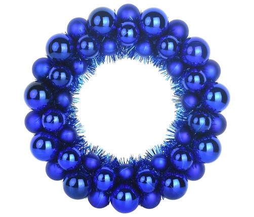 Ziemassvētku Bumbu Vainagi 2 Pcs Zila 33 X 33 X 7 Cm Vidaxl