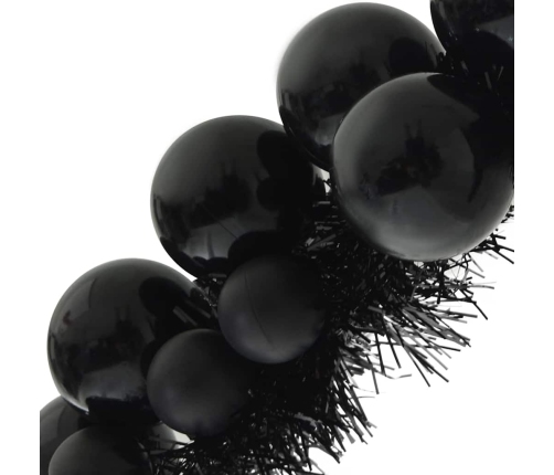 Ziemassvētku Bumbu Virtene Melna 186 Cm Polistirols Vidaxl