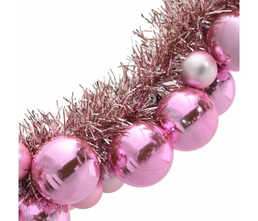 Ziemassvētku Bumbu Virtene Rozā 186 Cm Polistirols Vidaxl