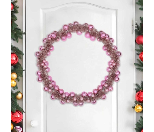 Ziemassvētku Bumbu Virtene Rozā 186 Cm Polistirols Vidaxl