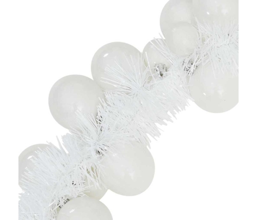 Ziemassvētku Bumbu Virtene Balts 186 Cm Polistirols Vidaxl