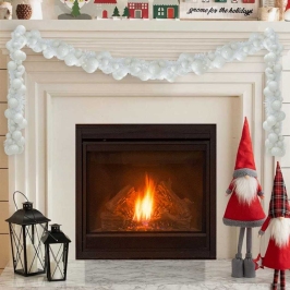 Ziemassvētku Bumbu Virtene Balts 186 Cm Polistirols Vidaxl