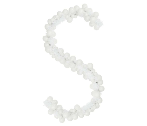 Ziemassvētku Bumbu Virtene Balts 186 Cm Polistirols Vidaxl