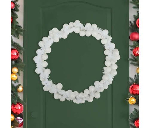 Ziemassvētku Bumbu Virtene Balts 186 Cm Polistirols Vidaxl