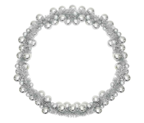 Ziemassvētku Bumbu Virtene Sudraba 186 Cm Polistirols Vidaxl