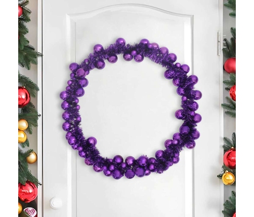 Ziemassvētku Bumbu Virtene Ceriņkrāsa 186 Cm Polistirols Vidaxl