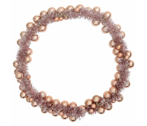 Ziemassvētku Bumbu Virtene Rozā Zelts 186 Cm Polistirols Vidaxl