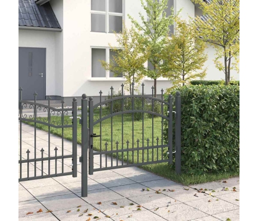 Žoga Vārti Ar Speara Augšdaļu Pelēka 103 X 75 Cm Tērauds Vidaxl