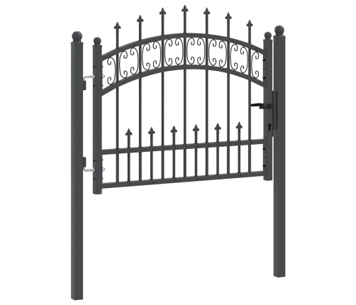 Žoga Vārti Ar Speara Augšdaļu Pelēka 103 X 75 Cm Tērauds Vidaxl