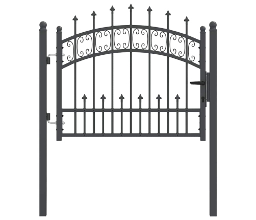 Žoga Vārti Ar Speara Augšdaļu Pelēka 103 X 75 Cm Tērauds Vidaxl