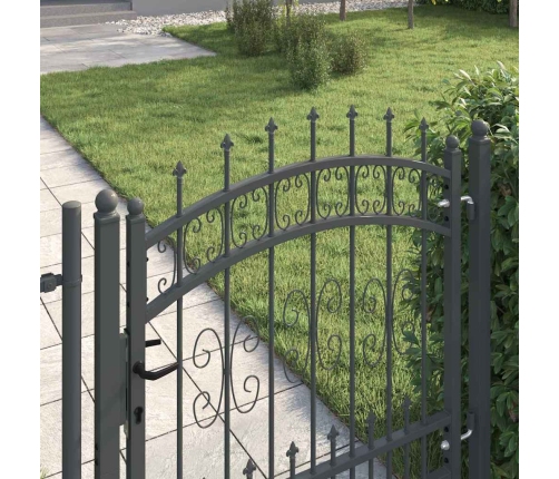 Žoga Vārti Ar Speara Augšdaļu Pelēka 103 X 100 Cm Tērauds Vidaxl