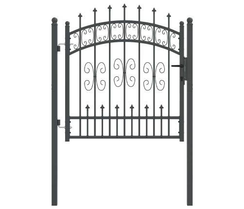 Žoga Vārti Ar Speara Augšdaļu Pelēka 103 X 100 Cm Tērauds Vidaxl