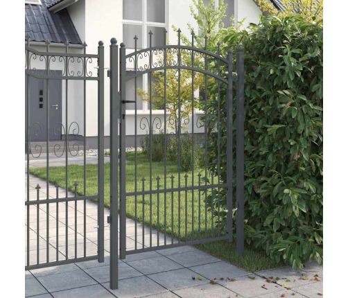 Žoga Vārti Ar Speara Augšdaļu Pelēka 103 X 150 Cm Tērauds Vidaxl