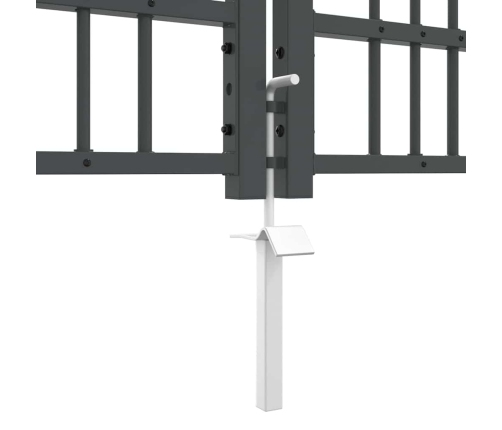 Žoga Vārti Ar Speara Augšdaļu Pelēka 305 X 100 Cm Tērauds Vidaxl