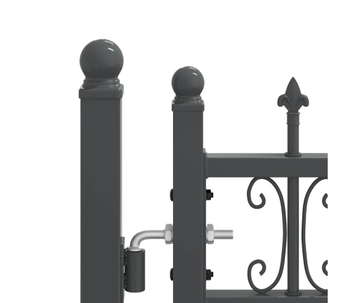 Žoga Vārti Ar Speara Augšdaļu Pelēka 305 X 125 Cm Tērauds Vidaxl