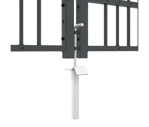 Žoga Vārti Ar Speara Augšdaļu Pelēka 305 X 125 Cm Tērauds Vidaxl