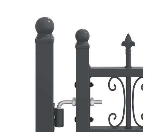 Žoga Vārti Ar Speara Augšdaļu Pelēka 305 X 150 Cm Tērauds Vidaxl