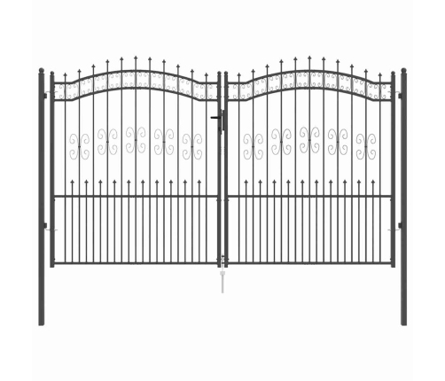 Žoga Vārti Ar Speara Augšdaļu Pelēka 305 X 175 Cm Tērauds Vidaxl