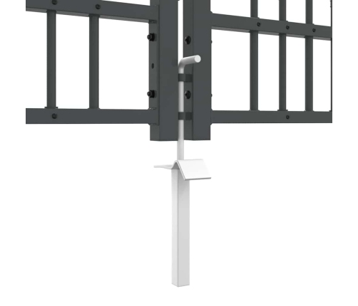 Žoga Vārti Ar Speara Augšdaļu Pelēka 404 X 75 Cm Tērauds Vidaxl