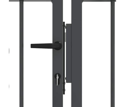 Žoga Vārti Ar Speara Augšdaļu Pelēka 404 X 100 Cm Tērauds Vidaxl