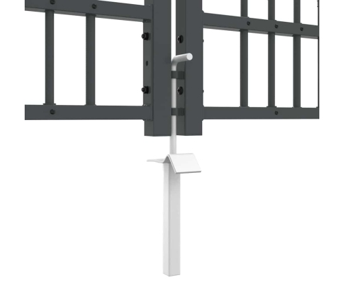 Žoga Vārti Ar Speara Augšdaļu Pelēka 404 X 100 Cm Tērauds Vidaxl