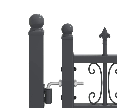 Žoga Vārti Ar Speara Augšdaļu Pelēka 404 X 150 Cm Tērauds Vidaxl