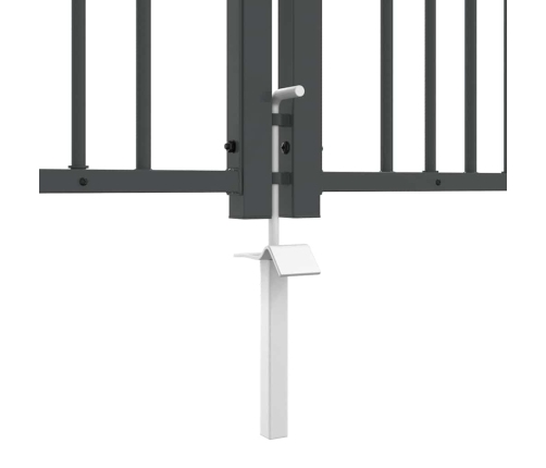 Žoga Vārti Ar Speara Augšdaļu Pelēka 404 X 150 Cm Tērauds Vidaxl