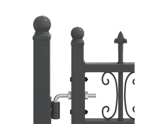 Žoga Vārti Ar Speara Augšdaļu Pelēka 404 X 175 Cm Tērauds Vidaxl