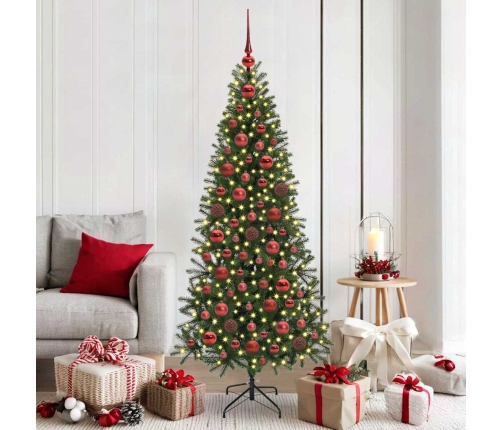 Ziemassvētku Rotājumu Komplekts 120 Pcs Sarkana Plastmasa Vidaxl