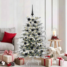 Ziemassvētku Rotājumu Komplekts 61 Pcs Melna Plastmasa Vidaxl