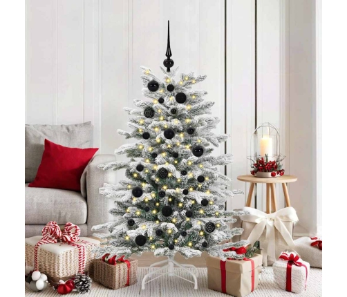 Ziemassvētku Rotājumu Komplekts 61 Pcs Melna Plastmasa Vidaxl