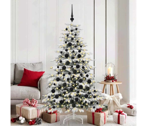 Ziemassvētku Rotājumu Komplekts 120 Pcs Melna Plastmasa Vidaxl